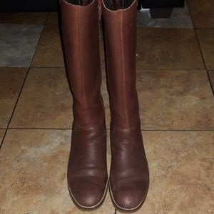 Cole haan high brown leather boots